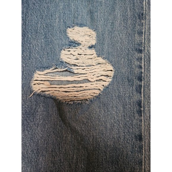 Levi's High Rise Jeans 24 X 30 Distressed Medium Wash Straight Leg - Picture 8 of 10